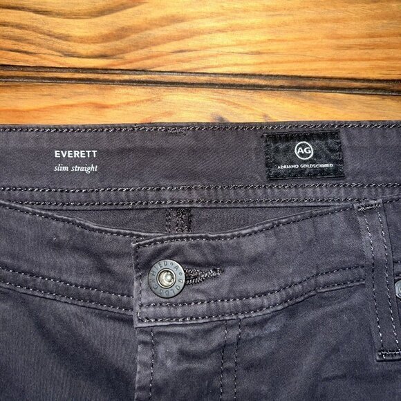 Adriano Goldschmied The Everett Slim Straight Jeans Mens Size 38x34 Gray Denim - Picture 4 of 8
